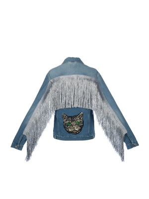 Cat Tassel Denim Jacket