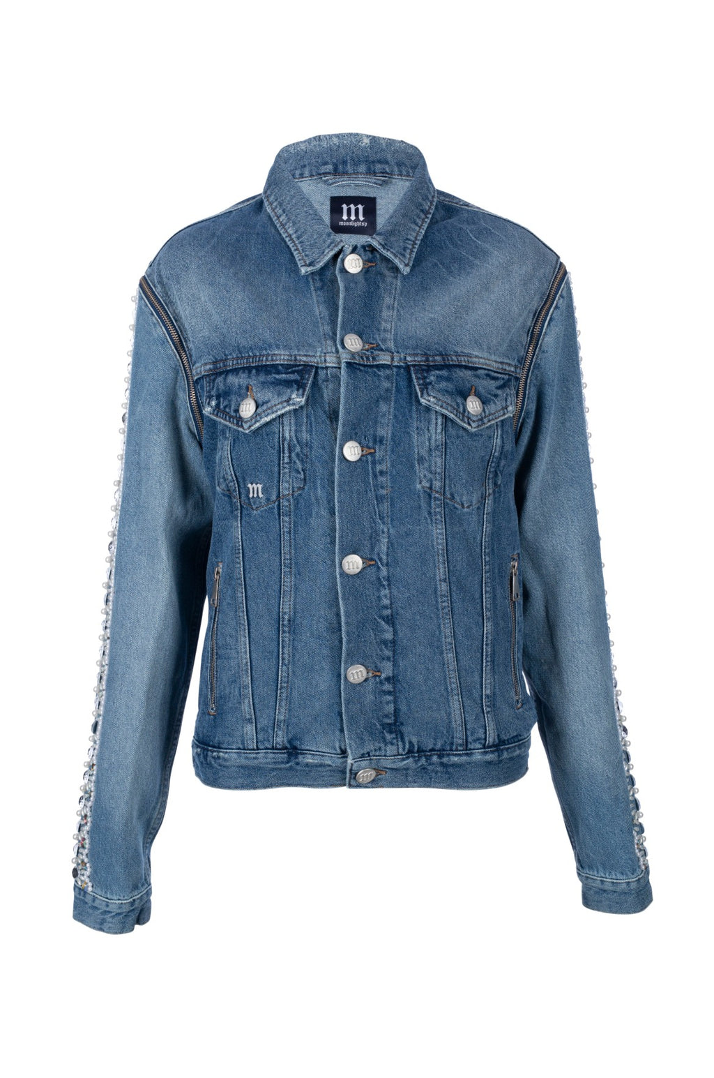 Arm Change Pearl Denim Jacket