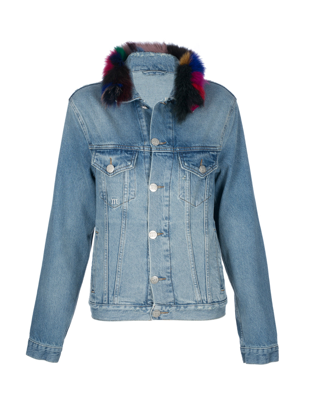 Fox Fur Denim Jacket