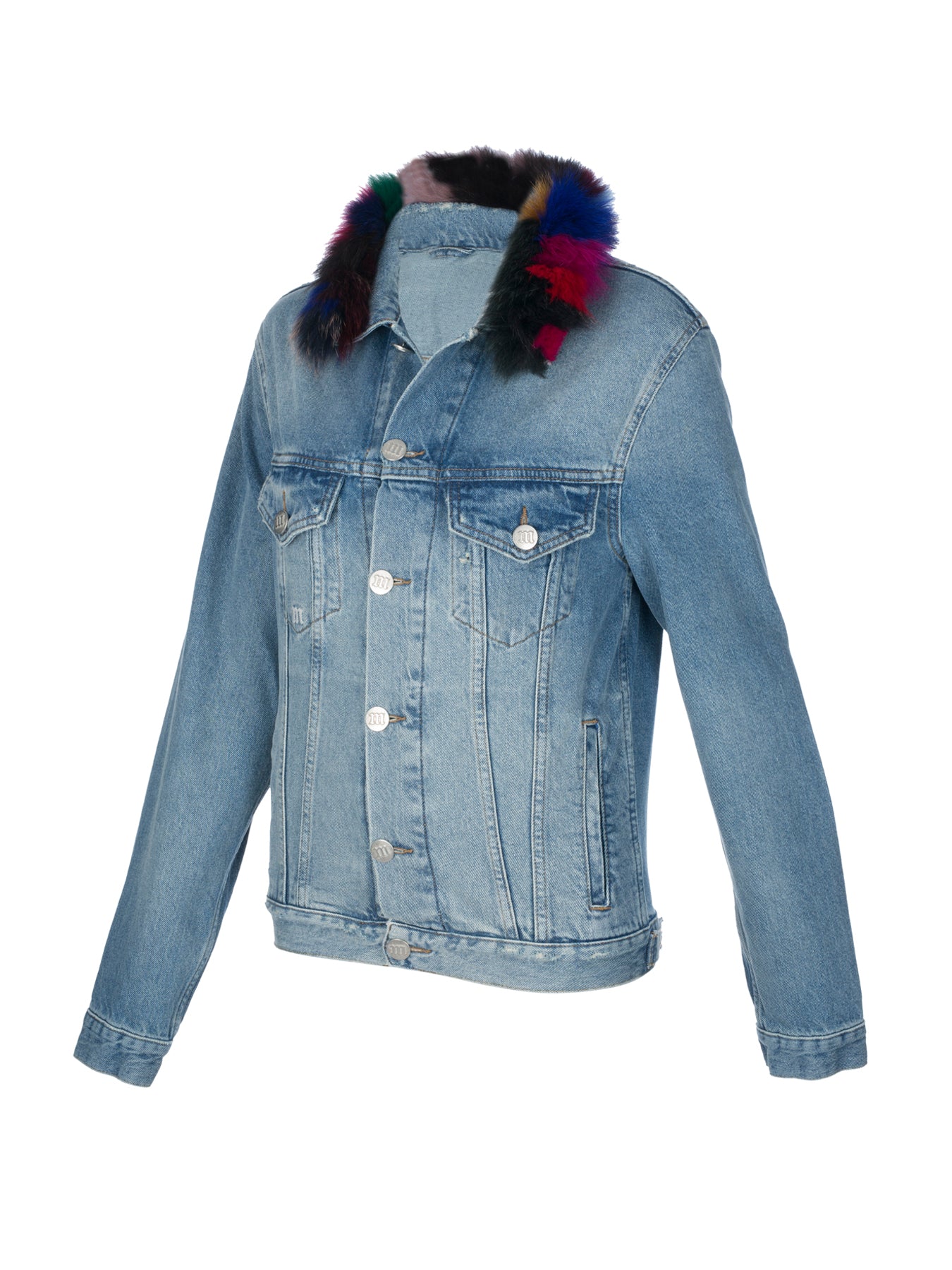 Fox Fur Denim Jacket