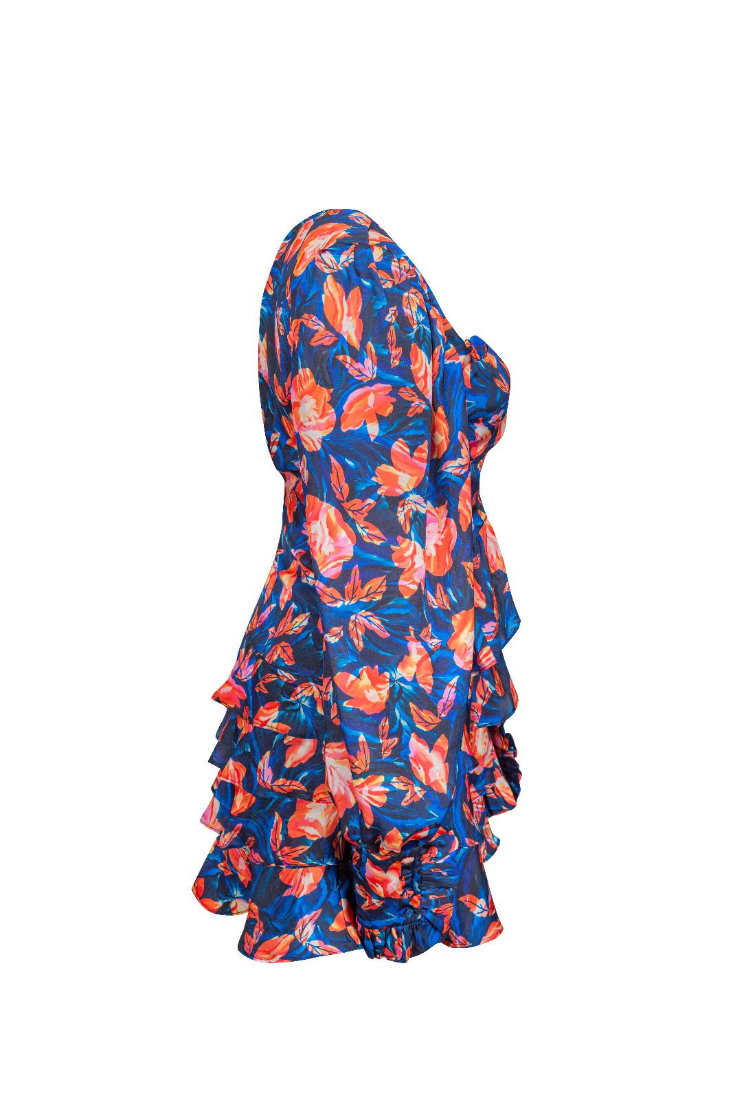 Bloom Navy Blue Orange Dress