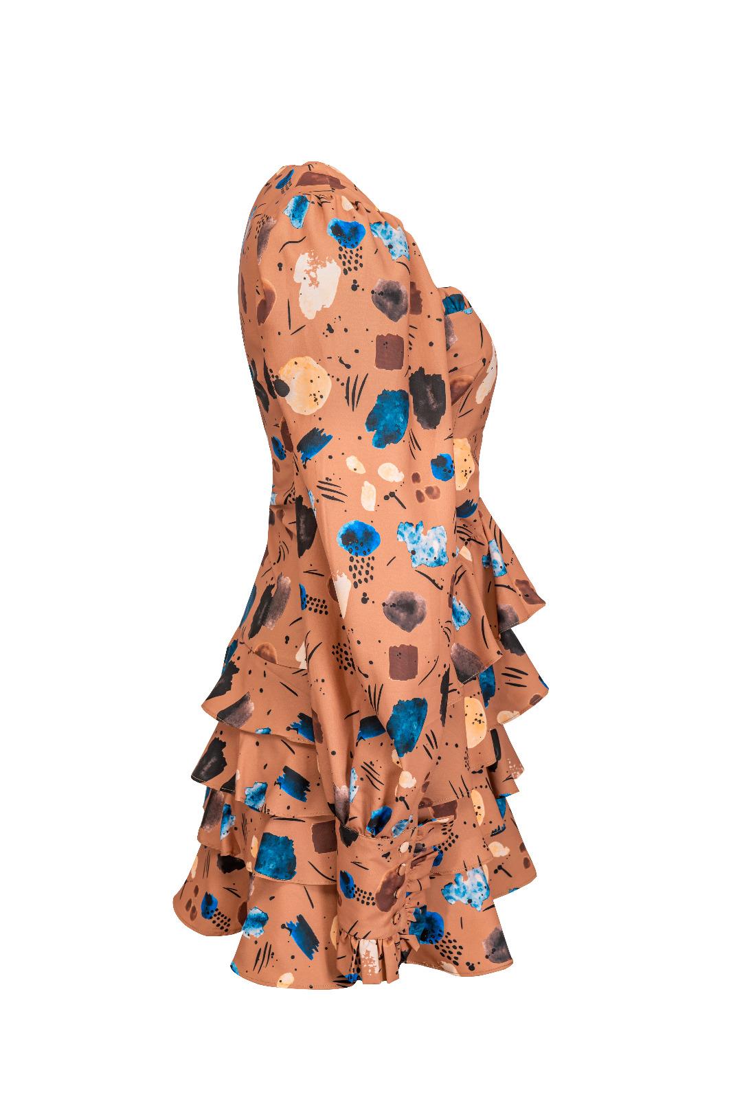 Bloom Brown Print Dress